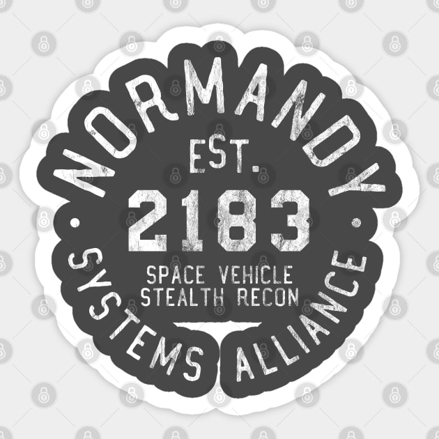 SSV Normandy | Mass Effect Athletic Shirt Sticker by threadbaregaming